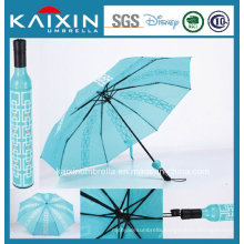21 Inches Wine Bottle 3 Folding Rain Umbrella